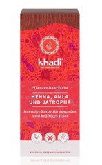 Khadi augu matu krāsa Henna, Amla un Jatropha (sarkanbrūna), 100 g cena un informācija | Matu krāsas | 220.lv
