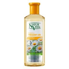 Šampūns bieža lietošana ar kumelītēm Natur Vital Sensitive 300 ml cena un informācija | Šampūni | 220.lv