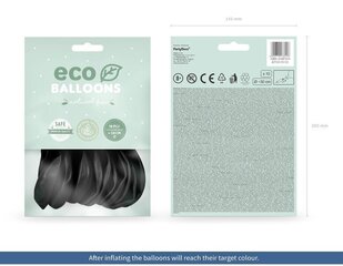 Eco baloni 26 cm, melni, 100 gab cena un informācija | Baloni | 220.lv