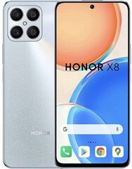 Honor X8, 128GB, Dual SIM, Silver cena un informācija | Mobilie telefoni | 220.lv