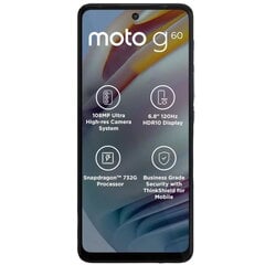 Motorola Moto G60, 6/128GB, Dual SIM, Silver cena un informācija | Mobilie telefoni | 220.lv