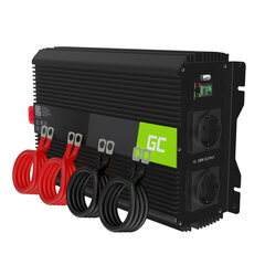 Green Cell jaudas invertora pro 12V līdz 230 V 3000W/6000W modificēts sinusa vilnis cena un informācija | Elektrības ģeneratori | 220.lv