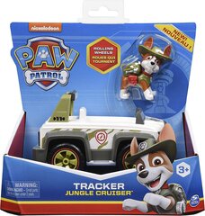 Paw Patrol TRACKER Jungle Cruiser - auto ar Tracker kolekcionējamu figūriņu cena un informācija | Rotaļlietas zēniem | 220.lv