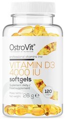 Ostrovit D3 vitamīns 4000 SV 120 kapsulas cena un informācija | Vitamīni, preparāti, uztura bagātinātāji labsajūtai | 220.lv