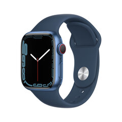 Viedpulkstenis Apple Watch Series 7 (GPS + Cellular LV, 45mm) Blue alumīnija korpuss ar Abyss Blue sporta siksniņu cena un informācija | Viedpulksteņi (smartwatch) | 220.lv