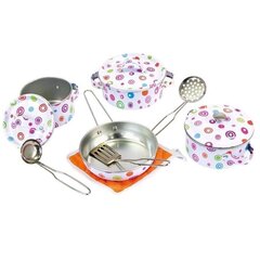 Bino Cooking Set Art.BN83390 gatavošanas piederumu komplekts cena un informācija | Rotaļlietas meitenēm | 220.lv