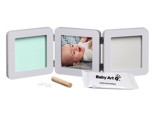 Baby Art Double Print Frame komplekts mazuļa pēdiņu/rociņu nospieduma izveidošanai, pastel cena un informācija | Mazuļa nospiedumi | 220.lv