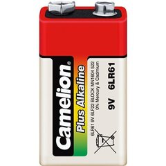 Camelion baterijas Plus Alkaline 9V, 6LR61, 1 gab. cena un informācija | Baterijas | 220.lv