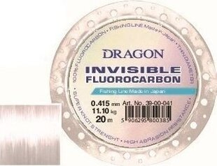 Makšķeraukla Dragon Invisible Fluorocarbon, 20 m, 0,18 mm cena un informācija | Makšķerauklas | 220.lv