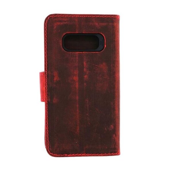 Rezerves daļa Samsung Galaxy S10e oriģinālas ādas maksts vāciņš sarkans cena