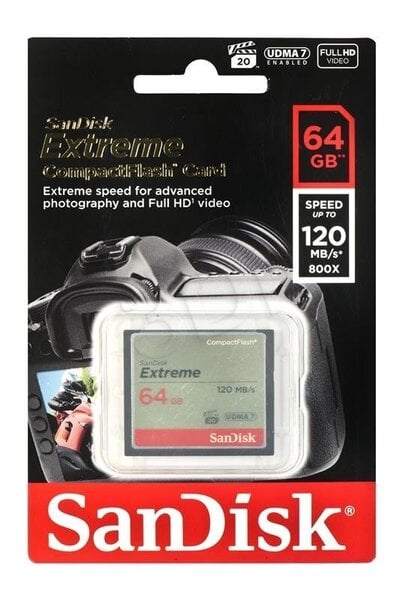 Atmiņas karte SanDisk CompactFlash Extreme 64 GB 120 МB/s cena