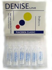 Atjaunojošās ampulas ar placentu pret matu izkrišanu Biopharma Denise Line, 6 x 10 ml cena un informācija | Matu uzlabošanai | 220.lv