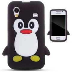 Silikona 3D telefona aizmugurējais apvalks Zooky priekš Samsung S5830 Galaxy Ace Pingvīns Melns cena un informācija | Maciņi, somiņas | 220.lv