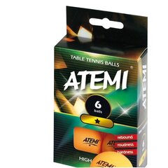 Bumbu komplekts Atemi* 6 gab. cena un informācija | Galda tenisa bumbiņas | 220.lv