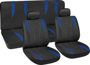 Sēdekļa pārvalks, melns/zils cena un informācija | Sēdekļu pārvalki, aksesuāri | 220.lv