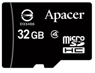 APACER microSDHC Class4 32GB cena un informācija | Atmiņas kartes mobilajiem telefoniem | 220.lv
