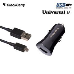 BlackBerry ACC-48157-201 Universāls Ātrās uzlādes USB Auto lādētājs 1A + Micro USB Kabelis 1m (EU Blister) cena un informācija | Lādētāji un adapteri | 220.lv