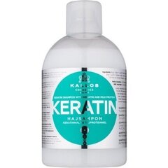 Šampūns matiem, kas bagātināts ar keratīnu un piena olbaltumvielām Kallos Keratin 1000 ml cena un informācija | Šampūni | 220.lv