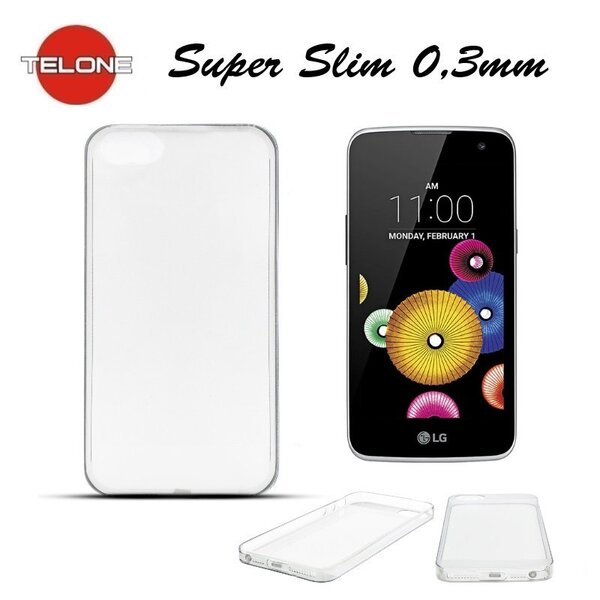 Telone Ultra Slim 0.3mm Back Case LG K4 K120E super plāns telefona apvalks Caurspīdīgs cena un informācija | Maciņi, somiņas | 220.lv