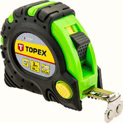 Mērlente ar magnētu Topex 3 m, 19 mm cena un informācija | Rokas instrumenti | 220.lv