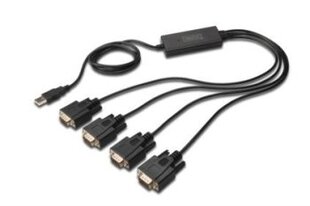 DIGITUS USB 2.0 to 4xRS232 Cable cena un informācija | Televizoru un Smart TV aksesuāri | 220.lv