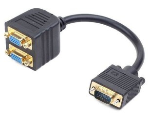 Gembird Adapter VGA (male) to 2x VGA (female) 20CM cena un informācija | Televizoru un Smart TV aksesuāri | 220.lv