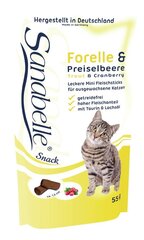 Gardums kaķiem Sanabelle Snack Trout &amp; Cranberry, 55g cena un informācija | Gardumi kaķiem | 220.lv