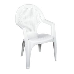 Plastmasas krēsls Sirena, balts cena un informācija | Dārza krēsli | 220.lv
