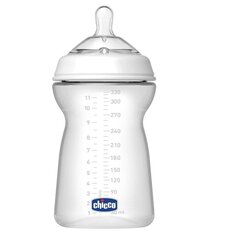 Pudelīte Chicco Natural Feeling 330 ml, 6 mēn. cena un informācija | Bērnu pudelītes un to aksesuāri | 220.lv