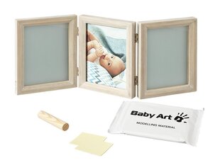 Baby Art Double Print Frame My baby Touch komplekts mazuļa pēdiņu/rociņu nospieduma izveidošanai, stormy cena un informācija | Mazuļa nospiedumi | 220.lv