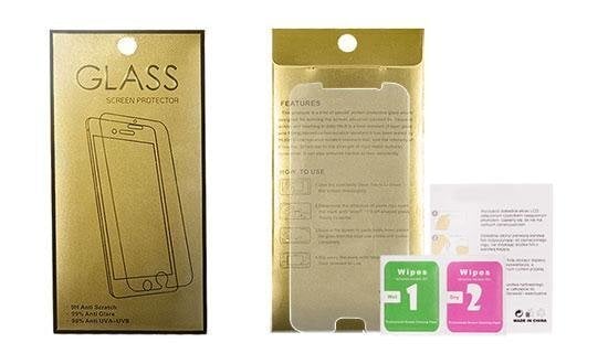 Aizsargplēve-stikls Gold priekš Apple iPhone 5 / 5S / SE cena un informācija | Ekrāna aizsargstikli | 220.lv