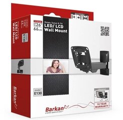 Turētājs BARKAN E130.B 26" LCD TV, 3 eņģes, sienas stiprinājums, melns cena un informācija | TV kronšteini | 220.lv