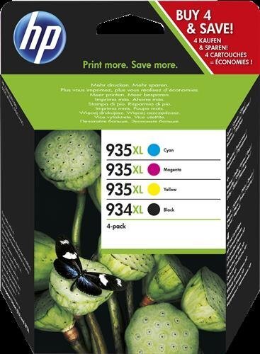 HP 934XL/935XL Ink tintes kārtridžs, Melns/Zils/Violets/Dzeltens cena |  220.lv