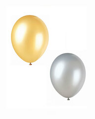 Sudraba / zelta baloni Wimex, 10 gab. cena un informācija | Baloni | 220.lv