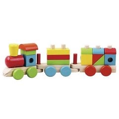 Koka vilciens ar klucīšiem, Smiki cena un informācija | Rotaļlietas zīdaiņiem | 220.lv