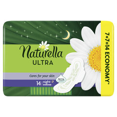 Higieniskās paketes Naturella Ultra Night, 14 gab cena un informācija | Tamponi, higiēniskās paketes, ieliktnīši | 220.lv