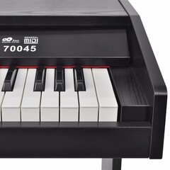 vidaXL digitālās klavieres ar pedāļiem, 88 taustiņi, melamīns, melnas cena un informācija | Taustiņinstrumenti | 220.lv