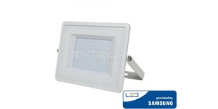 100W LED prožektorius V-TAC, 4000K, baltas, IP65 su LED SAMSUNG diodu cena un informācija | Āra apgaismojums | 220.lv