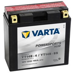 Akumuliatorius Varta AGM 12 V 13 Ah YT14B-4 / YT14B-BS cena un informācija | Moto akumulatori | 220.lv