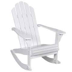 vidaXL dārza šūpuļkrēsls, balts koks cena un informācija | Atpūtas krēsli | 220.lv