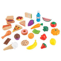 KidKraft spēles pārtikas produktu komplekts, 30 priekšmeti cena un informācija | Rotaļlietas meitenēm | 220.lv