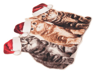 Hanse Home durų kilimėlis Printy Christmas Cats, 45x64 cm cena un informācija | Kājslauķi | 220.lv