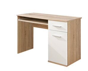 Письменный стол Dino стол, дуб / белый цена и информация | Компьютерные, письменные столы | 220.lv