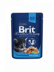 Brit Premium Chicken Chunks 100g Kaķēniem cena un informācija | Konservi kaķiem | 220.lv