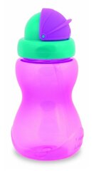 Canpol pudelīte ar salmiņu 12 mēn.+ 270 ml 56/109, rozā cena un informācija | Bērnu pudelītes un to aksesuāri | 220.lv