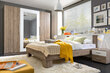 Guļamistabas mēbeļu komplekts Martina, balts/ozola krāsā internetā