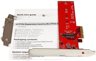 Kontroler StarTech 1x M.2, PCIe (PEX4M2E1) cena un informācija | Kontrolieri | 220.lv