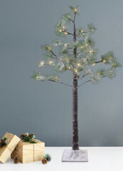 DecoKing gaismas Ziemassvētku dekors Apsnigušā priede, 48 LED cena un informācija | Ziemassvētku dekorācijas | 220.lv