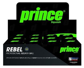 Skvoša bumbiņas Prince Rebel, 12 gab. cena un informācija | Skvošs | 220.lv