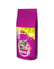Whiskas Junior kaķiem ar vistas garšu, 14 kg cena un informācija | Sausā barība kaķiem | 220.lv